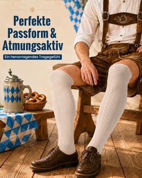 Pánské tradiční bavorské ponožky, podkolenky Oktoberfest, tradiční bavorské ponožky, velikost