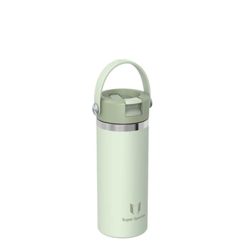 Detská nerezová fľaša na pitie Sparrow 500ml Termoska so slamkou 500ml Aloe