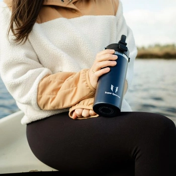 Detská nerezová fľaša na pitie Sparrow 500ml Termoska so slamkou 500ml Aloe
