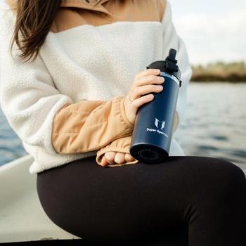 Dětská nerezová láhev na pití Sparrow 500ml Termoska s brčkem 500ml Aloe