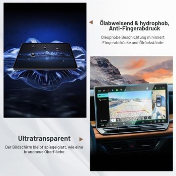 YEE PIN kompatibilný s novým ochranným puzdrom pre navigáciu VW Tiguan 3 2024 2025, tvrdené sklo 9H