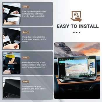 YEE PIN kompatibilní s novým ochranným pouzdrem pro navigaci VW Tiguan 3 2024 2025, tvrzené sklo 9H