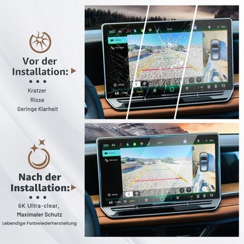 YEE PIN kompatibilný s novým ochranným puzdrom pre navigáciu VW Tiguan 3 2024 2025, tvrdené sklo 9H