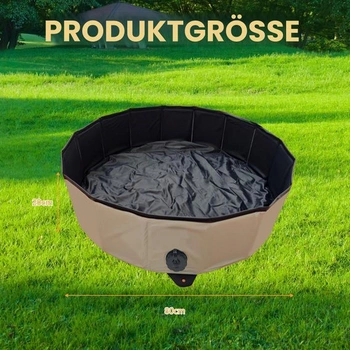 Prašná koupel pro kuřata Ø 80 cm x V 20 cm, skládací vana, písková koupel pro kuřata, písková