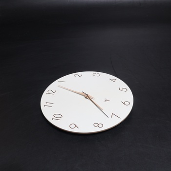 Warminn hodiny s rádiovým ovládáním, nástěnné hodiny z MDF dřeva, tiché, 30 cm, quartzové, na