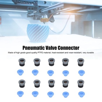 10dielna sada pneumatických pripojovacích hlavíc ventilov pre extrudéry, šróbenie push-to-connect,