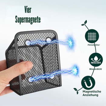 2 magnetické kovové úložné košíky so silnými magnetmi