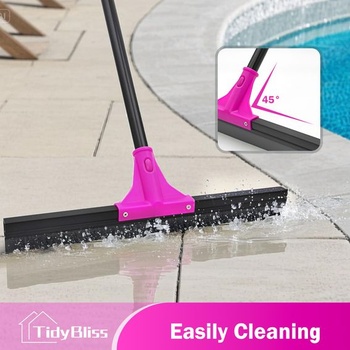 TidyBliss Vodná stierka na podlahu 45 cm, Vodná stierka na podlahu s teleskopickou rukoväťou 148 cm,