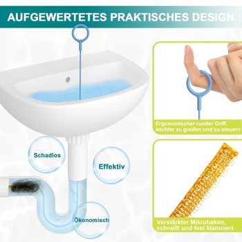 Spirála na čištění odpadů, dlouhá 127 cm, nerozbitné tyčinky na čištění odpadů z nerezové oceli,