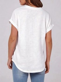 Dámské letní henley topy, výstřih do V, elegantní ležérní halenky, dámské oblečení, nadměrné košile