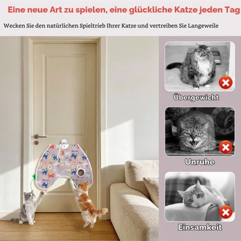 Interaktívna hračka pre mačky, elektrická samohrajúca sa pierková hračka pre mačky s hudbou,