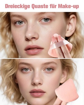 EIGSHOW Trojuholníková labutienka na make-up, hubka na tvár, mäkká plyšová hubka na púder,