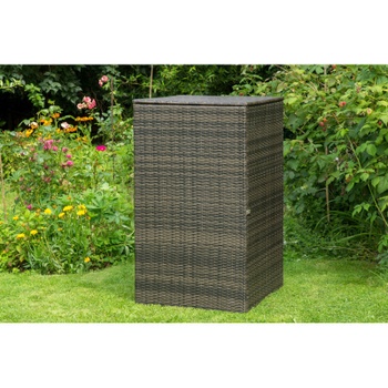Box na smetiaku s klapacím vekom, 66 x 64 x 109 cm, hnedý