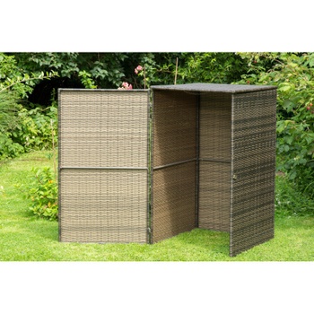 Box na smetiaku s klapacím vekom, 66 x 64 x 109 cm, hnedý