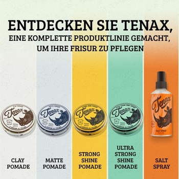 Vosk na vlasy Tenax Matte Clay Pomade, ultra silná fixácia, 125 ml