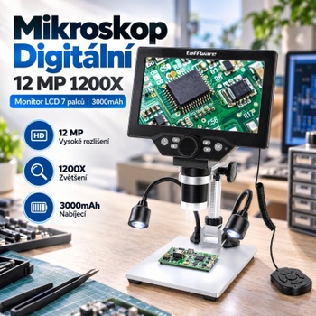 Digitálny mikroskop B1200, 12 MP, 1200x, 7