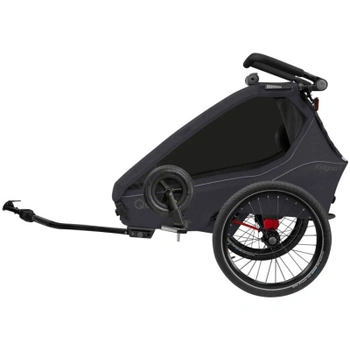 Detský cyklovozík Kidgoo 1, do 32 kg, 38 l, sivý