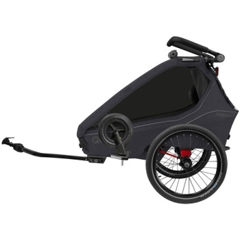 Detský cyklovozík Kidgoo 1, do 32 kg, 38 l, sivý