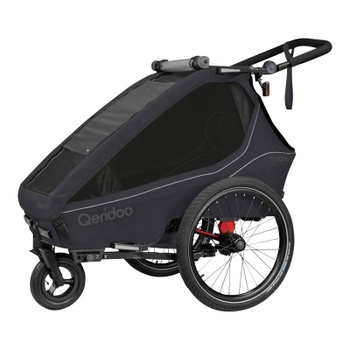 Detský cyklovozík Kidgoo 1, do 32 kg, 38 l, sivý