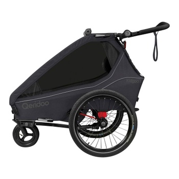 Detský cyklovozík Kidgoo 1, do 32 kg, 38 l, sivý