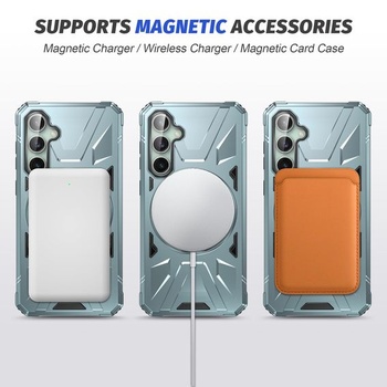 Magnetické puzdro so stojanom pre Samsung Galaxy A54 5G, nárazuvzdorné puzdro vojenskej triedy pre
