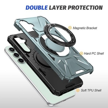 Magnetické puzdro so stojanom pre Samsung Galaxy A54 5G, nárazuvzdorné puzdro vojenskej triedy pre