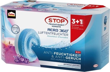 Náhradné tablety do odvlhčovača Pattex AERO 360 ° levanduľa, 3 +1 x 450g levanduľa 4 x 450g náhradné