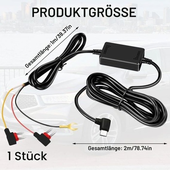 Sada kabeláže USB-C pre palubnú kameru 12V-24V až 5V s poistkou