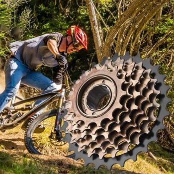 BuyWeek 7-rýchlostná kazeta, 7-rýchlostný bicykel s voľnobežkou z uhlíkovej ocele, kazeta s