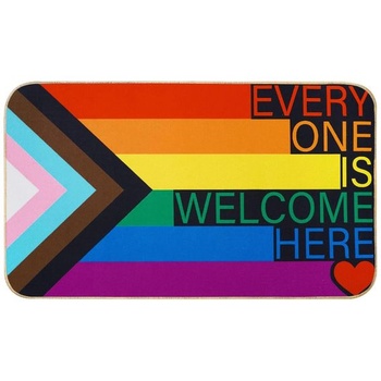 Dúhová rohožka Vítaní sú tu všetci, rohožka Pride Welcome,…