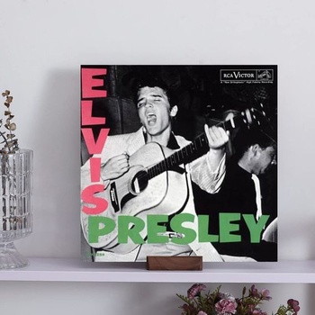 Držiak na vinylové dosky, stojan na vystavenie, stolný, teraz otočná polica na dosky, stojan na jedno