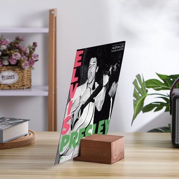 Držiak na vinylové dosky, stojan na vystavenie, stolný, teraz otočná polica na dosky, stojan na jedno