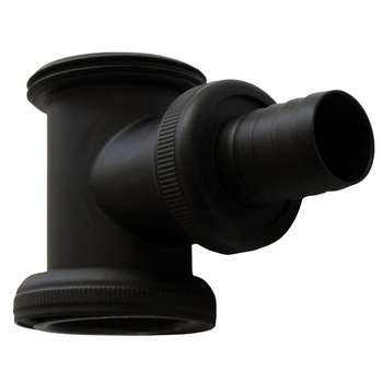 Adaptér sifonu s T-kusem | Matná černá | 1 1/4 x 56 mm Ø 32 mm | Připojení odpadu | Připojovací