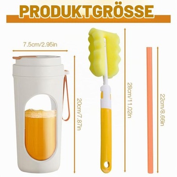 Prenosný mixér, výrobník smoothie 450 ml, prenosný elektrický odšťavovač s 12 nožmi, mini mixér