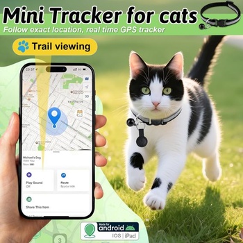 GPS obojok pre mačky, tracker pre psov, bez nutnosti mesačného predplatného