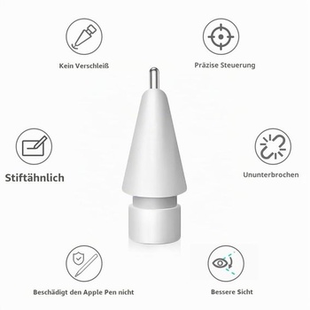 Vylepšené hroty pre Apple Pencil, sada kovových hrotov kompatibilných s Apple Pencil 2. generácie/1.
