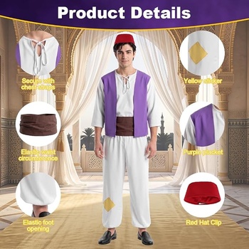 Pánsky kostým AOOWU Aladin - arabský princ