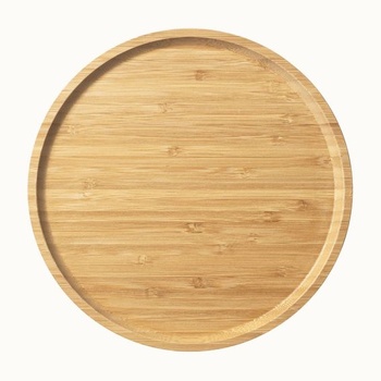 Okrúhly bambusový servírovací tanier 25 cm – Prírodný…