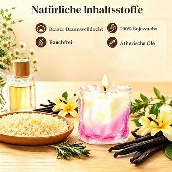 Vonné sviečky - darčeky pre ženy, vanilka, darčeková sada vonných sviečok, aromaterapeutické sviečky z