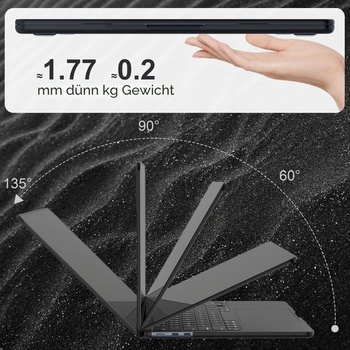 Pouzdro pro MacBook Air 13-palcový M1 2021 2020 2019 2018, černé, černé pro MacBook Air 13.3 M1