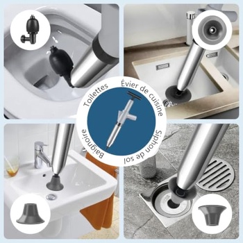 Čistič WC s manometrem inShareplus, šedý