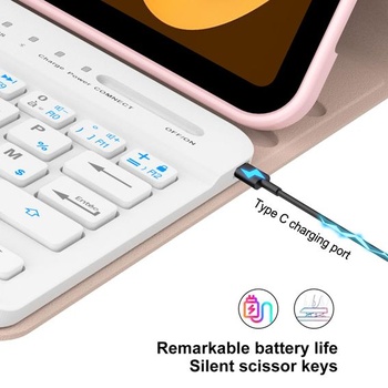 Puzdro s klávesnicou SENGBIRCH pre iPad Mini 7 (A17Pro) 8,3 palca 2024 – francúzska klávesnica