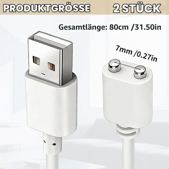 Balenie 2 magnetických nabíjacích káblov USB, kompatibilné so Satisfyer Pro 2, náhradný magnetický
