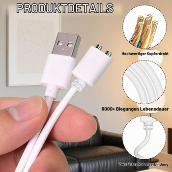 Balenie 2 magnetických nabíjacích káblov USB, kompatibilné so Satisfyer Pro 2, náhradný magnetický