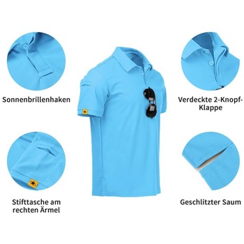 Pánske polo tričko s krátkym rukávom Geeksport, golfové polo tričko, funkčné polo tričko, ležérne