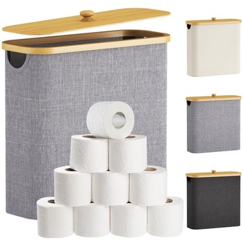 Kôš na toaletný papier Lifewit 30 l s vekom, sivý