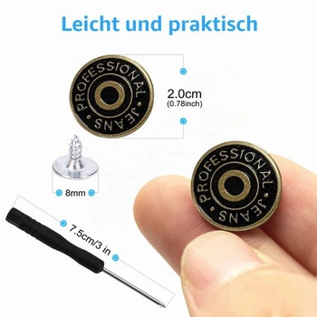 Náhradní knoflíky na džíny a kalhoty, 20 mm, kovové, oprava a výroba, DIY (30 kusů) 20MM
