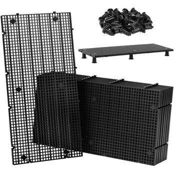 QWORK® 8 kusov plastových akváriových mriežok s rozmermi 15…