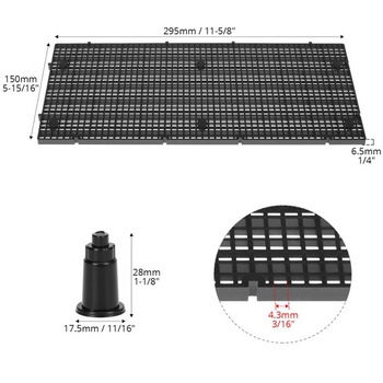 QWORK® 8 kusov plastových akváriových mriežok s rozmermi 15 x 30 cm so 48 držiakmi pre domácu filtráciu
