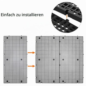 QWORK® 8 kusov plastových akváriových mriežok s rozmermi 15 x 30 cm so 48 držiakmi pre domácu filtráciu